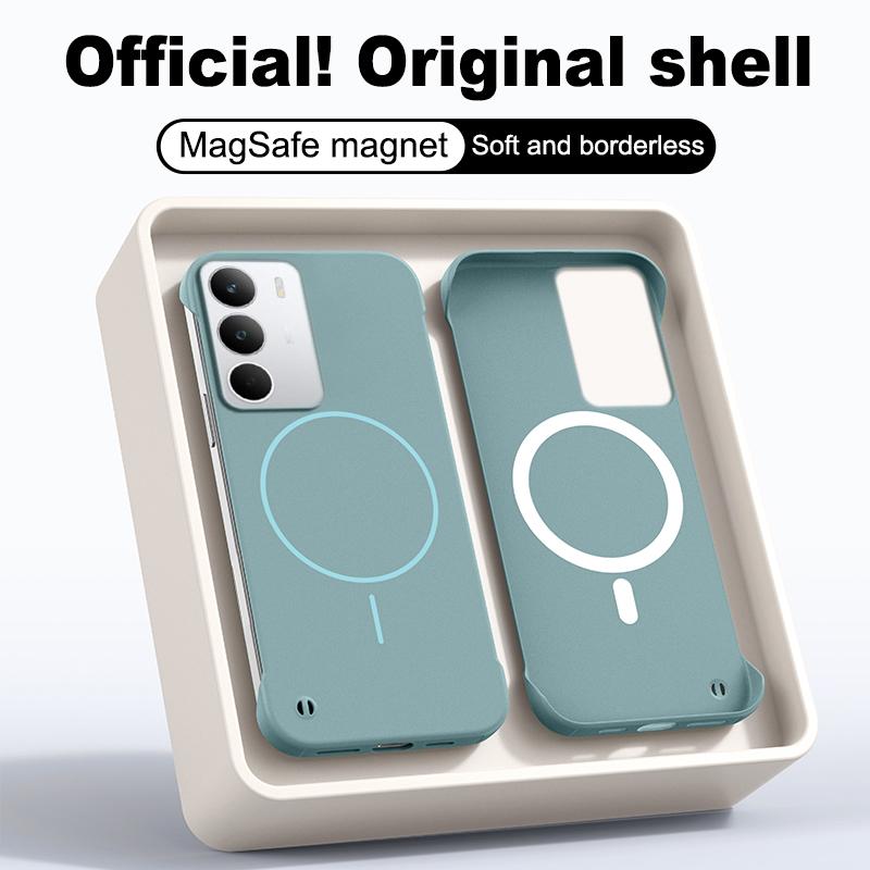 Pro Magsafe Bezrámový kryt na telefon Pro OPPO Realme C71 Ultra tenký Bezrámový Pevný PC Magnetický Matný kryt Pro Realme C71 Nárazník