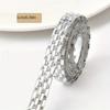1Yard Glitter White Crystal Rhinestone Tape Trim Self-Adhesive Glass Appliques Diamond Sticker For Dress Shoe Adornment Ribbon