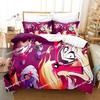 Hazbined Hotel Cartoon Charlie Vaggie Alastor AD Bedding Set Printed With Pillowcase Duvet Cover Soft Single Double Queen King