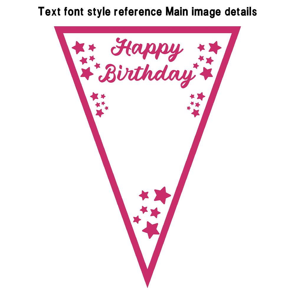 12pcs Customizable Birthday Banner Party Decorations, Personalized Name & Age, Romantic Hanging Flags, Multiple Colors,5m Ribbon