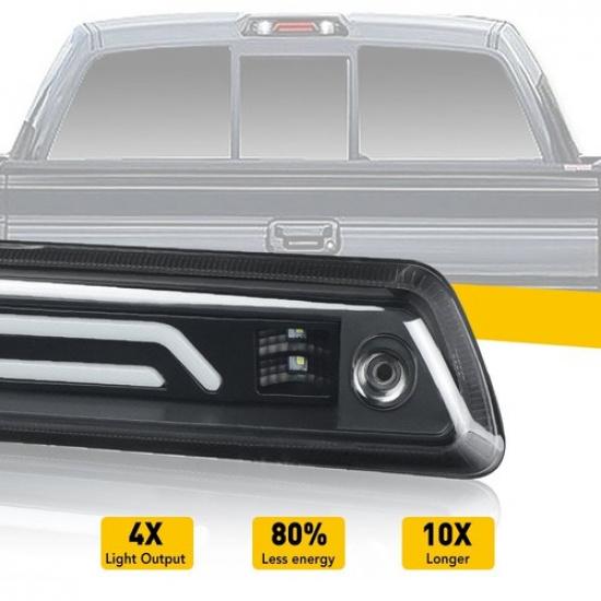 For 2009-14 Ford F-150 Smoked Len LED 3RD Third Tail Brake Cargo Light Lamp