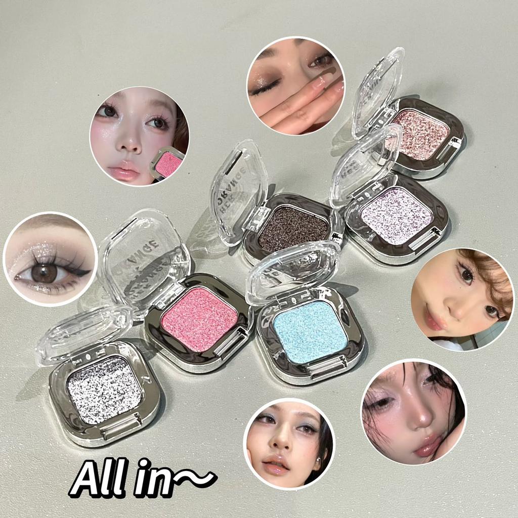HERORANGE Monochrome Eyeshadow Palette Glitter Glowing Charm Pearlescent Explosion Polarized Brightening Silkworm Highlight