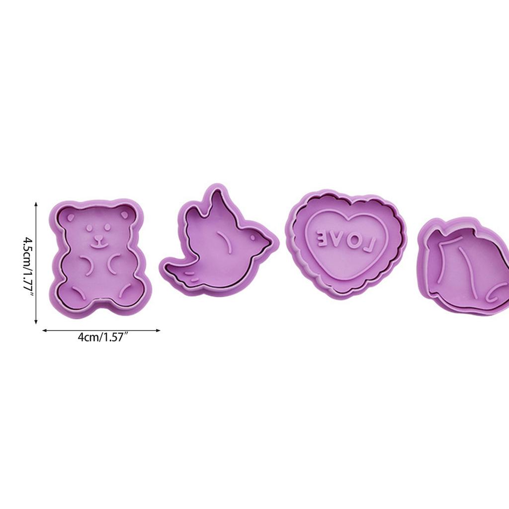 3D Valentine Easter Cookie Cutter with Plunger Stamps Party Decoration Props