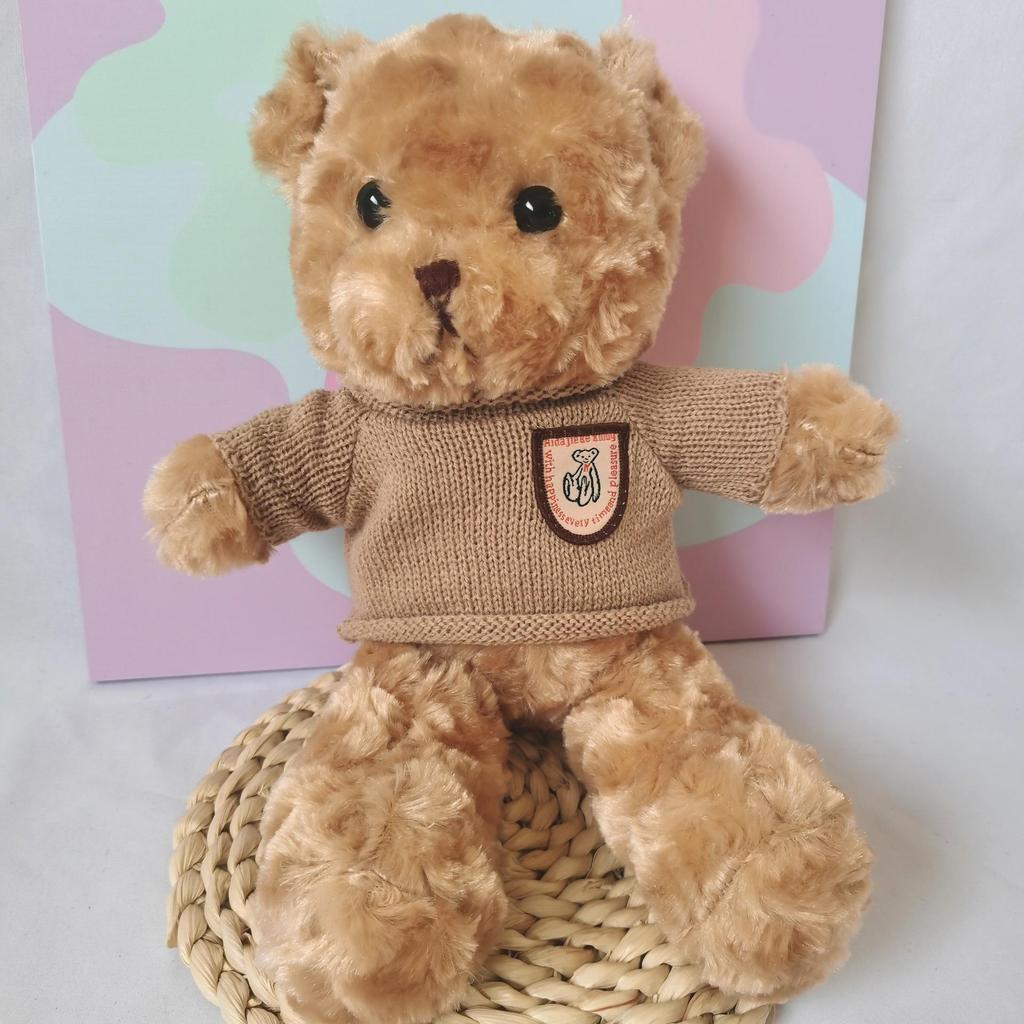 Umarmender Panda Teddybär mit Kleidung - Niedliche Plüschtierpuppe für Kinder