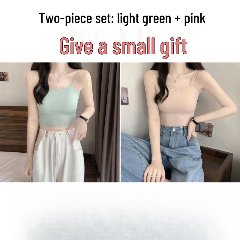 Trägerloses Camisole aus Eis-Seide: Gepolstert, Ohne Bügel, Dünner Stil für Schülerinnen - Perfekte Sommer-Unterwäsche oder Oberbekleidung
