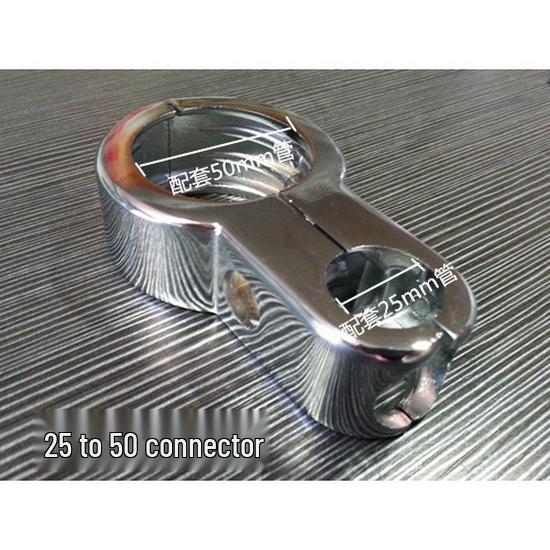 Stainless Steel Two-Way Adapter for 32/25 to 25/22 Round Tube - Clothes Rack Connector