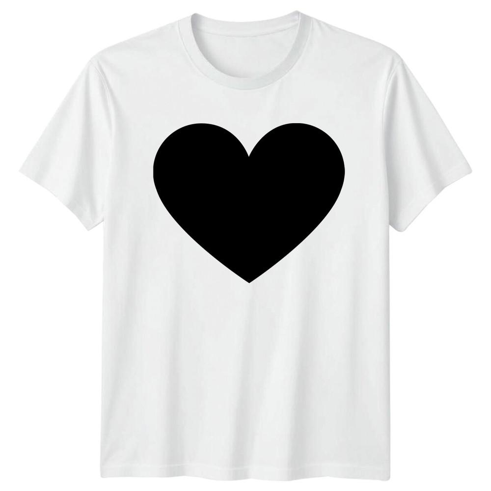 Black Heart Symbol Love Unisexs TShirt Unisexs Tee Graphic Unisex Top S