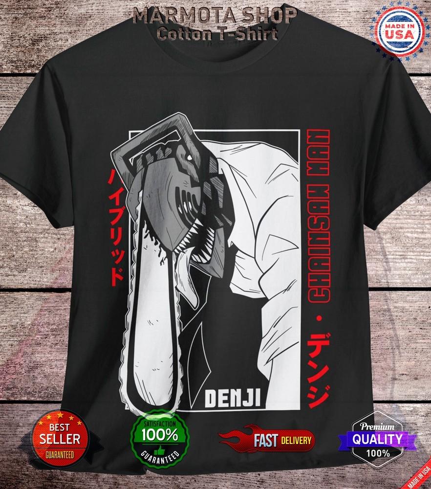 

Денджи Человек-бензопила Футболка Аниме Футболка Почита Ужасы Манга Отаку Макима ЧБМ 3XL