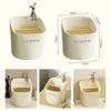 Small Trash Can With Detachable Drain Rack Multi-functional Garbage Bin For Powder Room Home