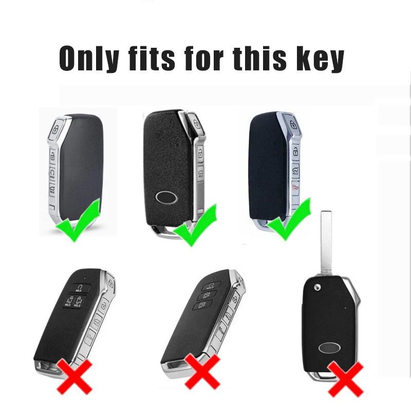 Zinc Alloy Leather Car Remote Key Case for Kia Sportage For Kia Ray Sorento Soul Telluride Cerato 2020 K5 K8 2022 Accessories