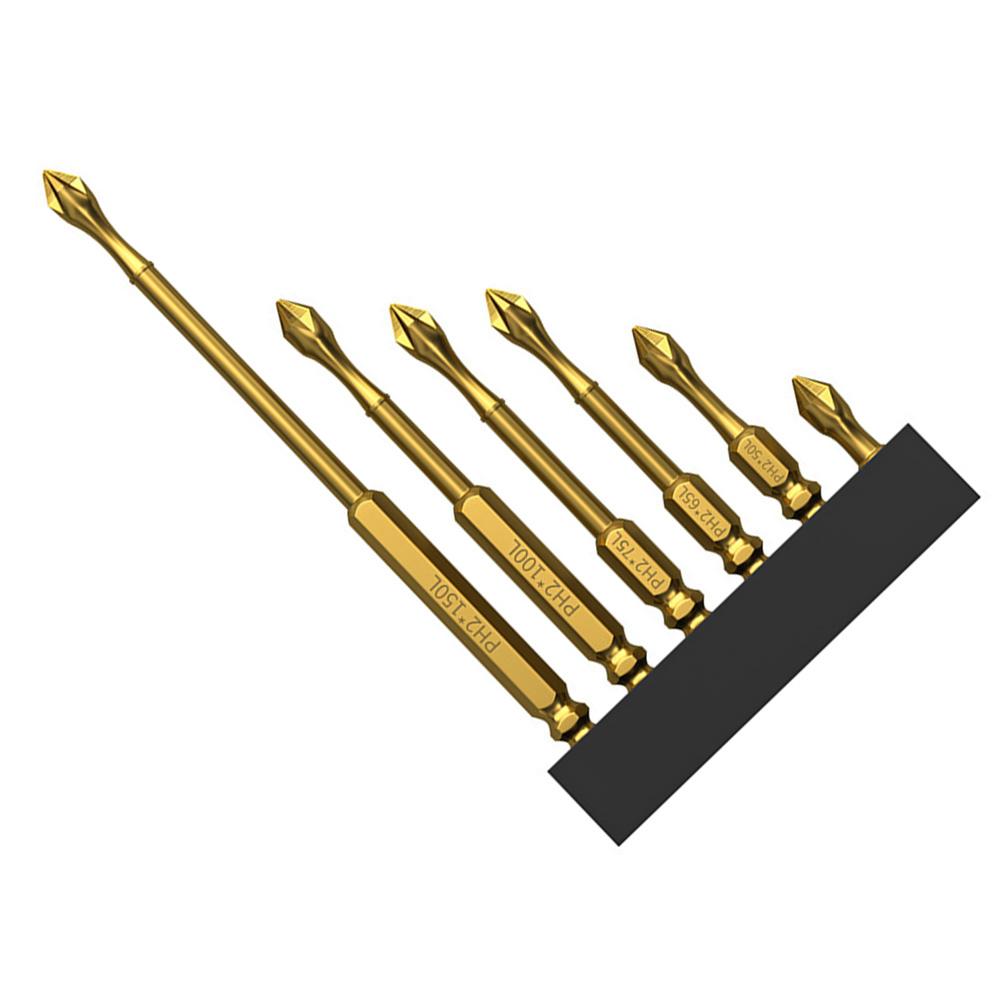 6PCS Screwdriver Bit Set Cross Screwdriver Drill Bit Industrial-grade Design