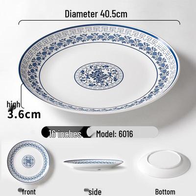 Large Chinese Style Melamine Serving Plate
