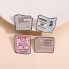 Unique Alloy Letter Newspaper Style Brooches For Fashionable Backpack Accessories