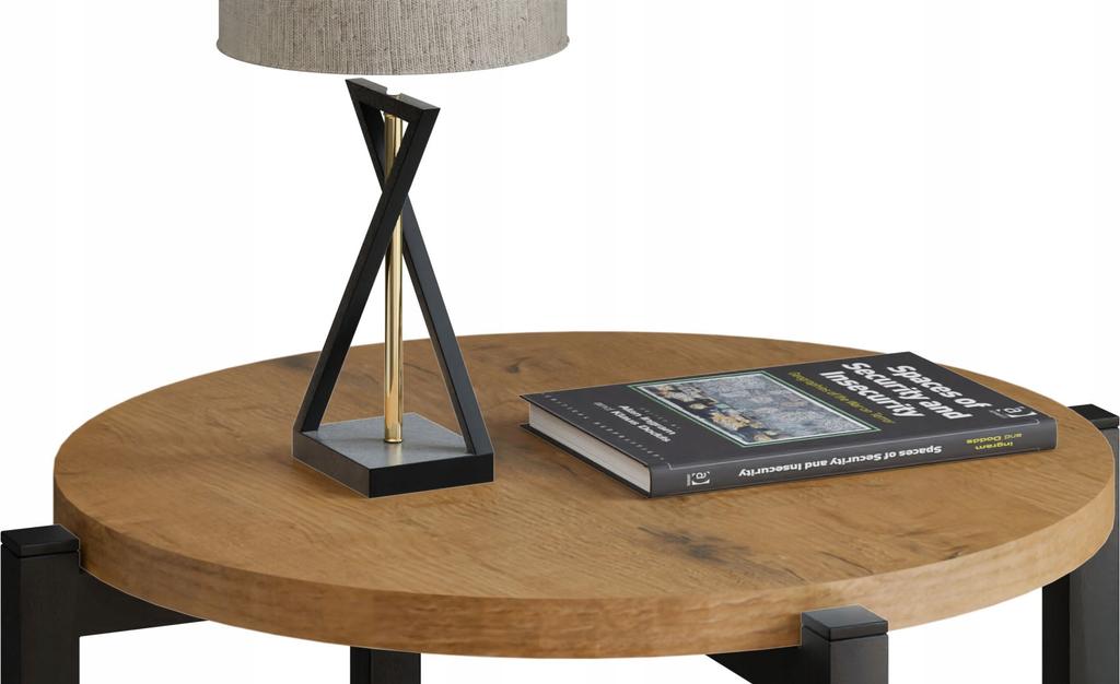Round Loft Nightstand 35X35X46 Cm Metal Black