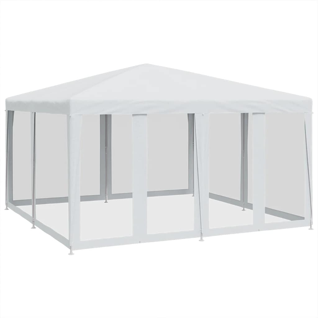 Vidaxl Party Tent With 8 Mesh Walls, White, 4X4 M, Hdpe