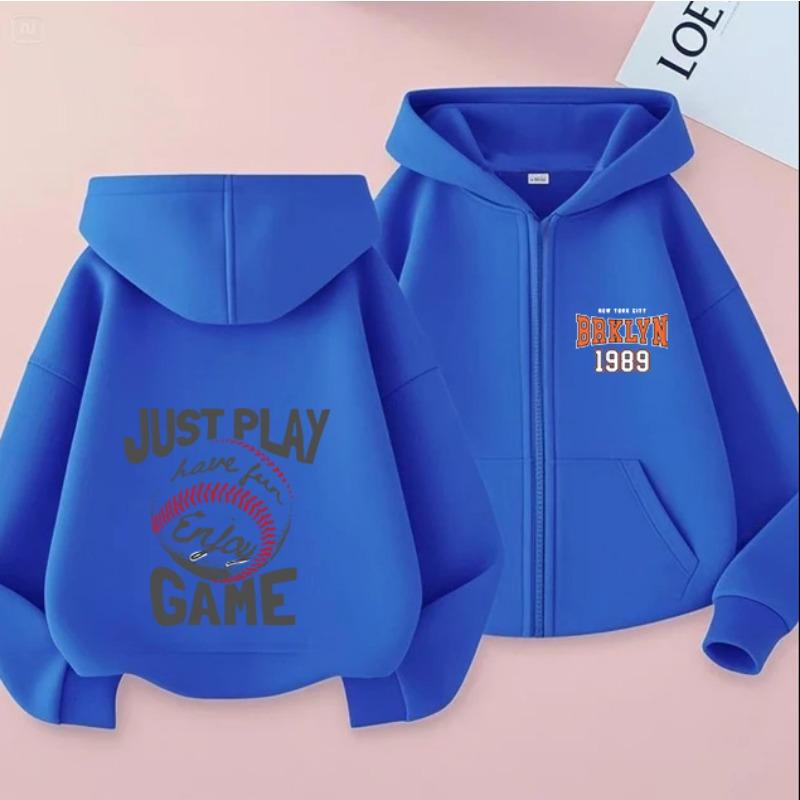 2025 New Autumn/Winter Zipper Children's Hoodie, Fashionable and Versatile Cartoon Printed Girls' Hoodie