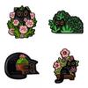 Cute Animal Plant Floral Series Brooch Creative Metal Pin For Cat Lovers Gift