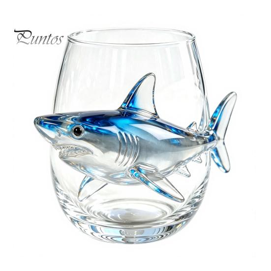 Novedad Vaso de Agua y Jugo con Base de Pulpo, Copa de Vino sin Tallo, Impresión 3D de Animal Marino, Cristalería con Temática Oceánica para Bar, Cristal de Borosilicato, para Cócteles