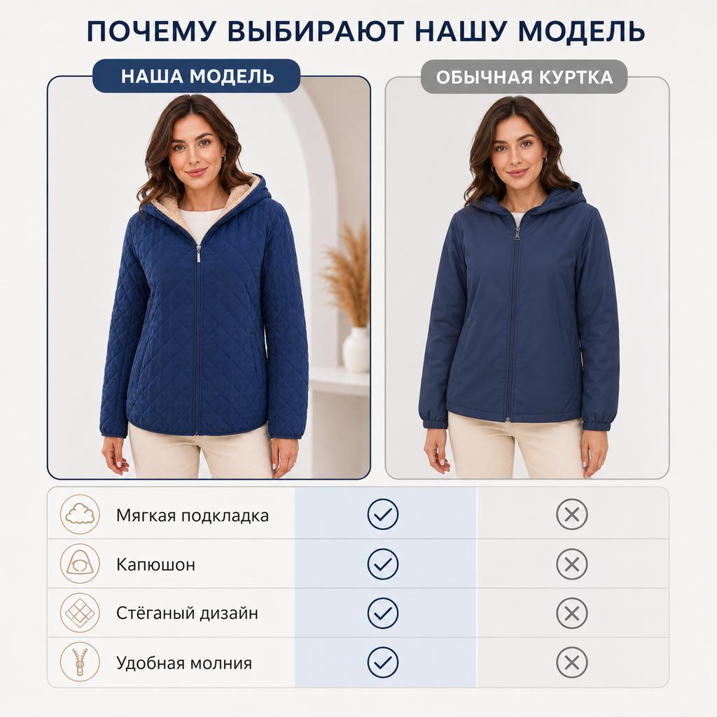 Casual Women Diamond Quilted Hooded Coat, Plush Fleece Inner Lining Full Zip Light Padded Jacket, Convenient Side Pockets Warm Outerwear
