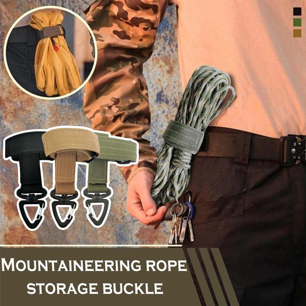 Outdoor Gloves Mountaineering Rope Storage Buckle Nylon Webbing Buckle Keychain