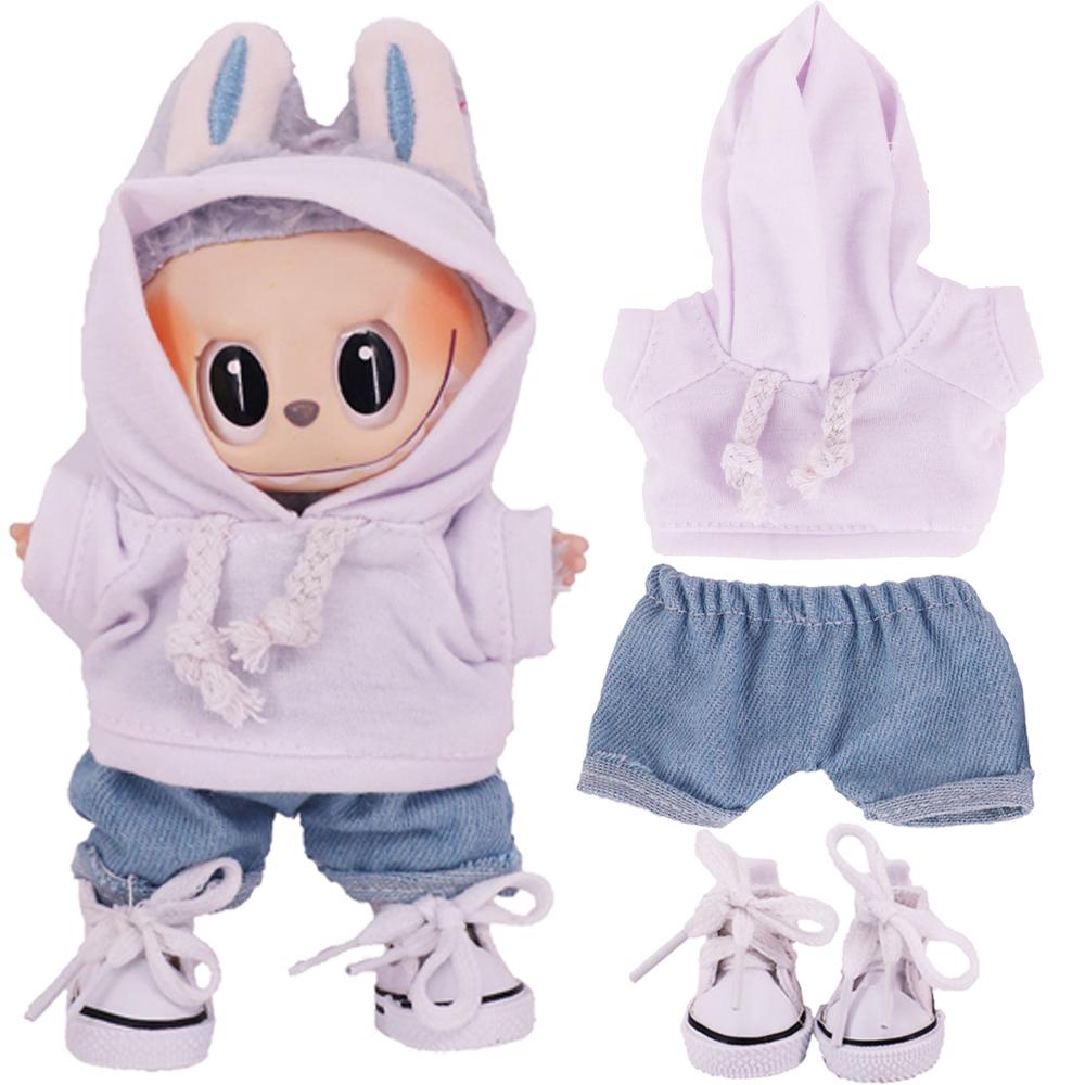 

Набор одежды для куклы для плюшевой куклы Лабубу 17 см, аксессуары, игрушки для девочек, подарки на день рождения и Рождество