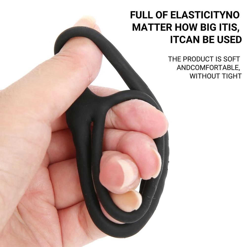 Male Penis Testis Lock Cock Ring Removable Erection Delay Time Ejaculation Penis Ring Enlargement Ball Stretcher Sex Toy Big Man