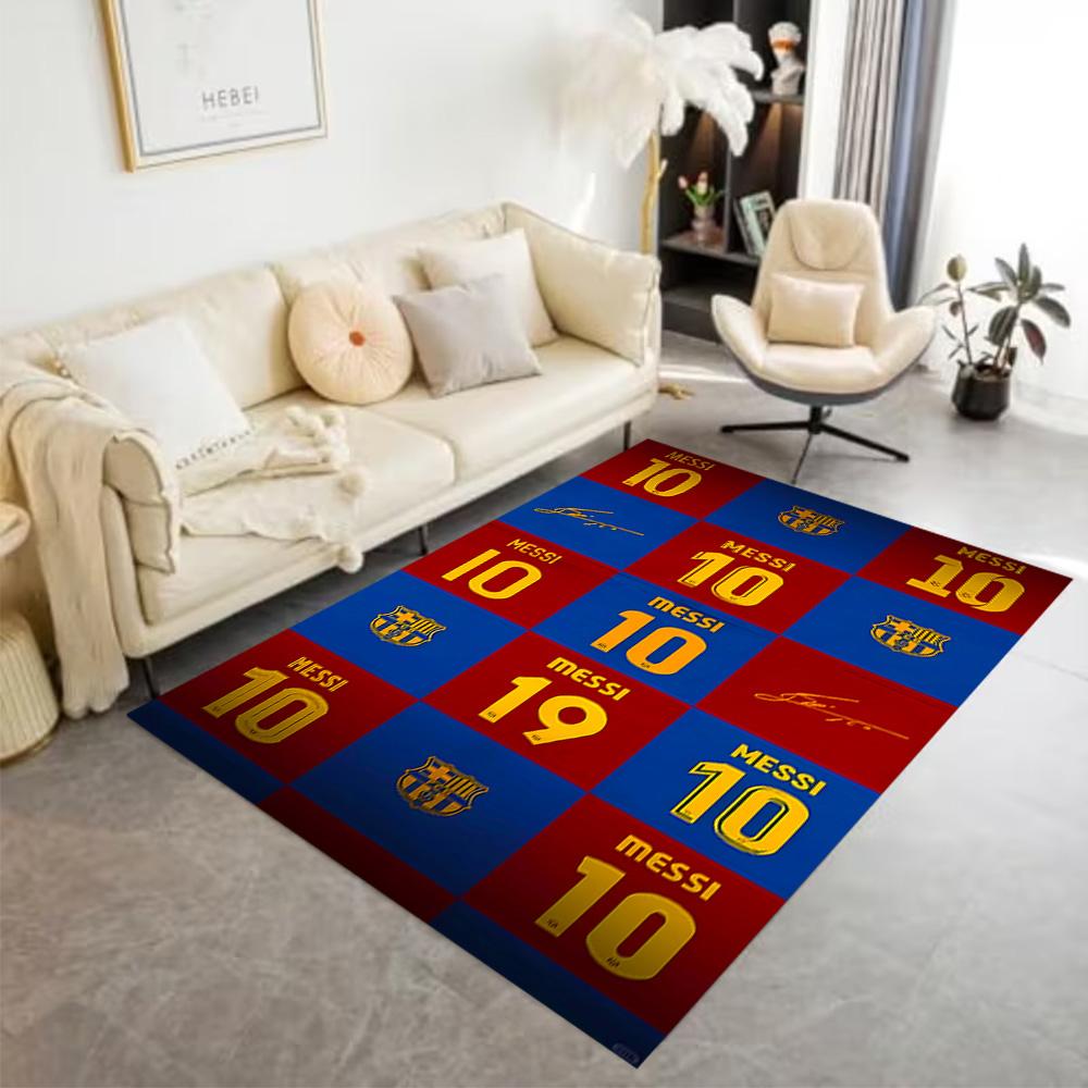 Barcelona Legend Messi Area Rug Perfect for Study room Foyer Bedrooms Dining Room Antislip Carpet Anime Office Decor Best for Christmas