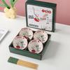 Elegante Juego de Regalo de Boda de Cerámica China (4 Cuencos, 4 Palillos)