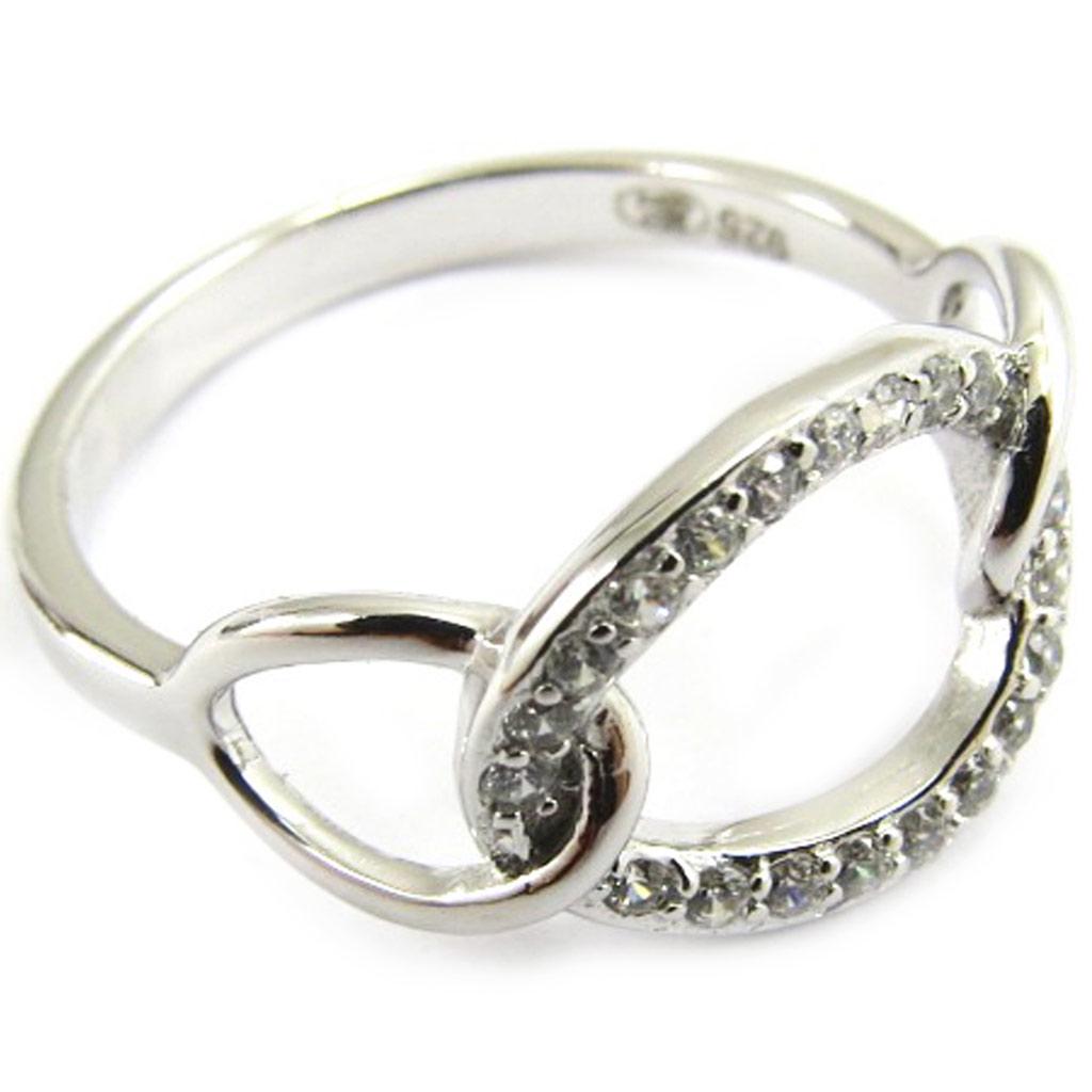 Silverring 'Sissi' silvervit (rhodiumpläterad) - 11 mm