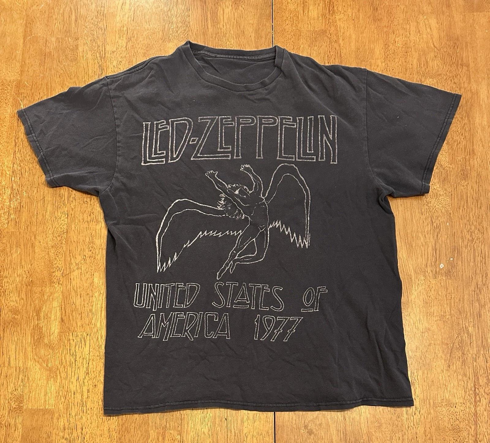 2011 Led Zeppelin 1977 Icarus Band Promo Reprint T-Shirt Medium 2XL