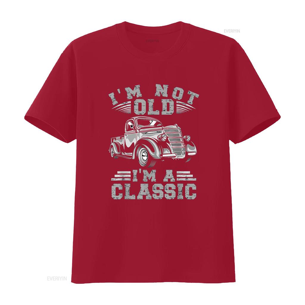Ich bin Nicht Alt Klassisches T-Shirt vintage gewaschen Lässig Streetwear Vielseitig Unisex Weich Bequem Mann Mode Grafik Atmungsaktiv
