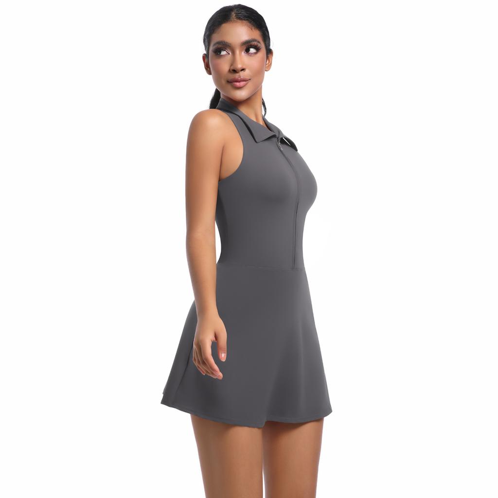Auroth Women Zipper Sports Rompers Solid Colour Skinny Sleeveless Yoga Jumpsuits Summer Sexy Bodysuit