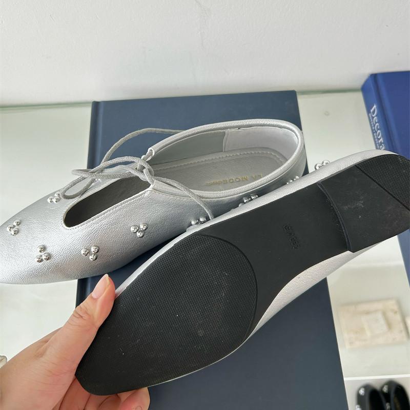 

Bailamos Women Casual Loafers Lace Up Ladies Square Toe Flat Heel Sandals Thick Low Heels Spring 2025 Slip On Office Daily Shoes 35