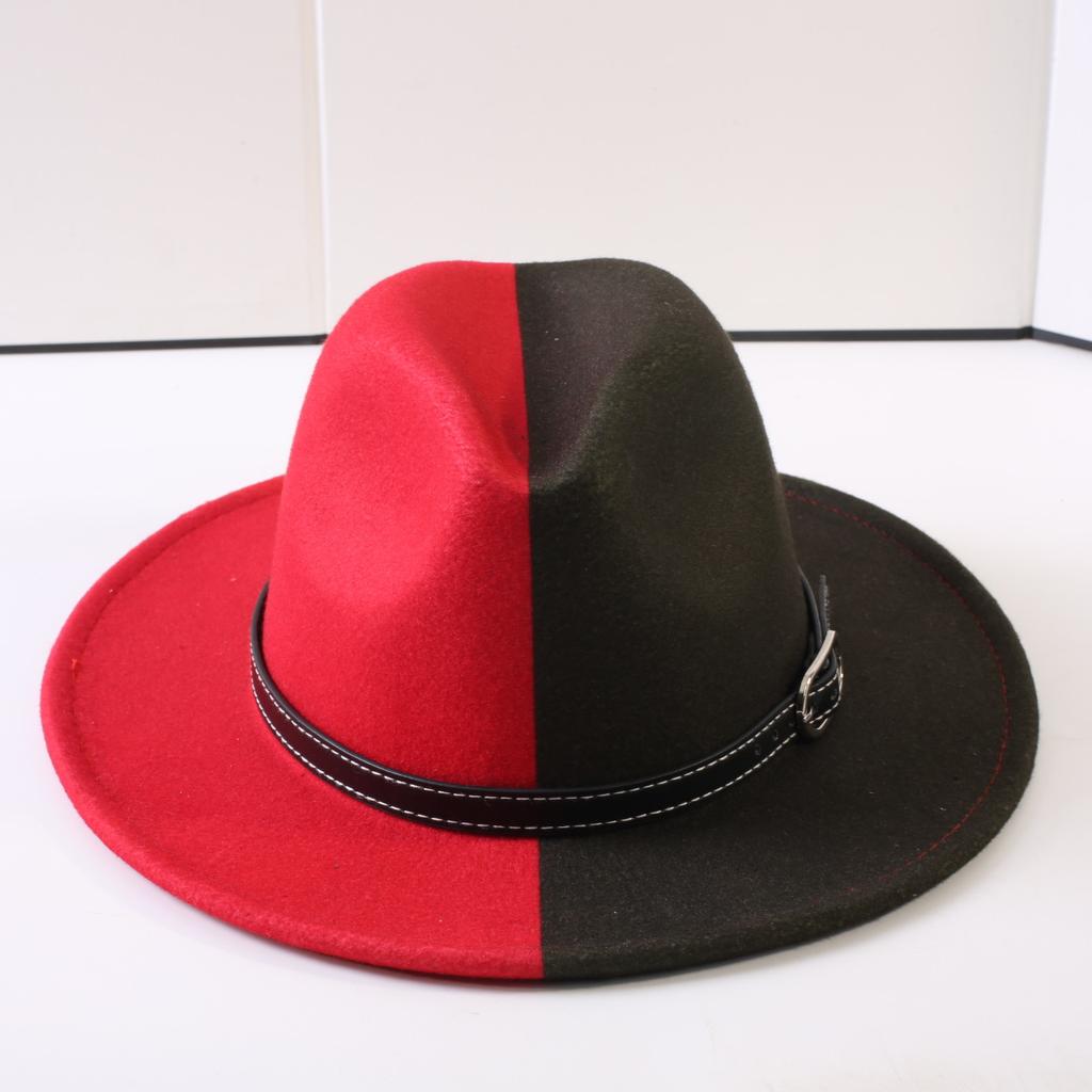 Popular European and American Classic Double-color Wide-brimmed Top Hat Men's and Women's Fashion OL Style Cowboy Hat Jazz Hat