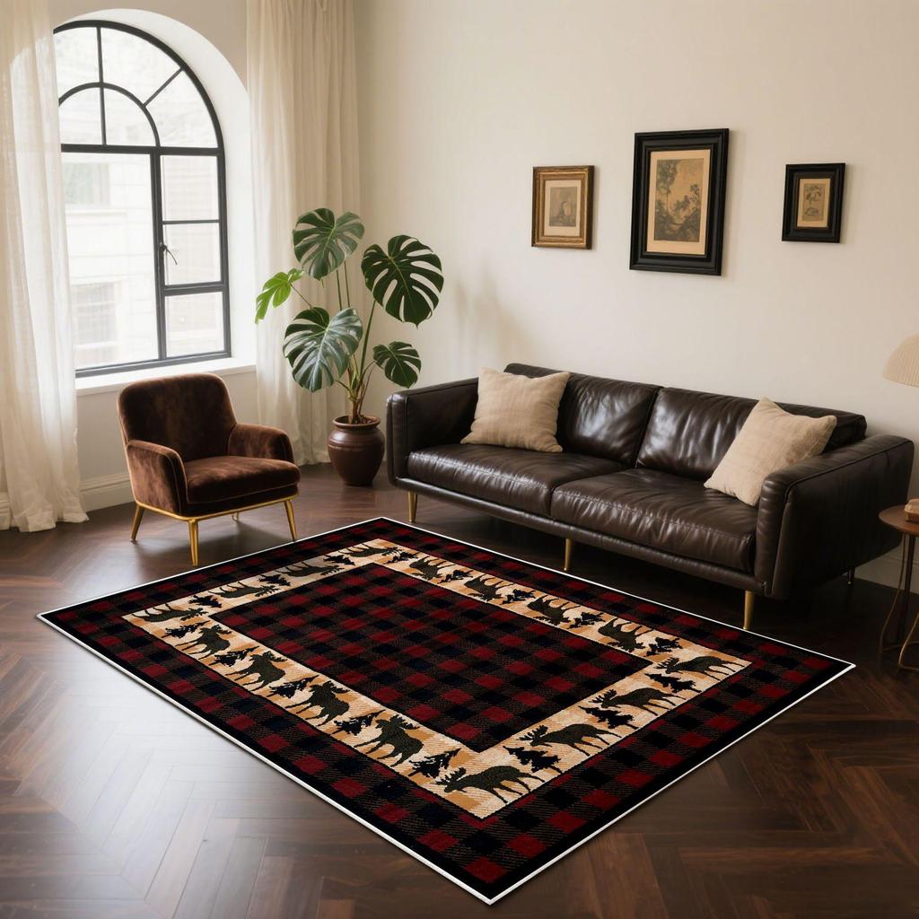 Nordic Ethnic Style Living Room Carpet Home Bedside Bedroom Non Slip Large Size Floor Mat