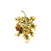 Retro Red Maple Leaf Enamel Dripping Oil Three-dimensional Temperament Brooch