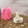 Cartoon Animal Candlestick Silicone Molds Ornament Rabbits Candle Holder Molds for Candle Holder Making Plasters Mould