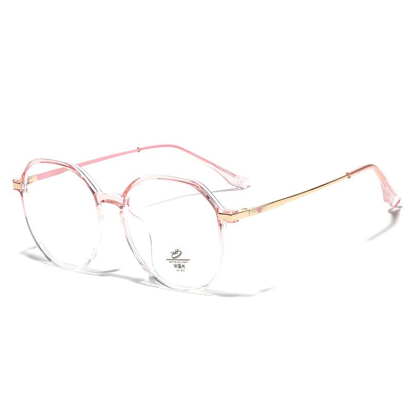 Glasses Polygon Large Frame Flat Glasses Ladies Sweet Frames Flat Glasses Men