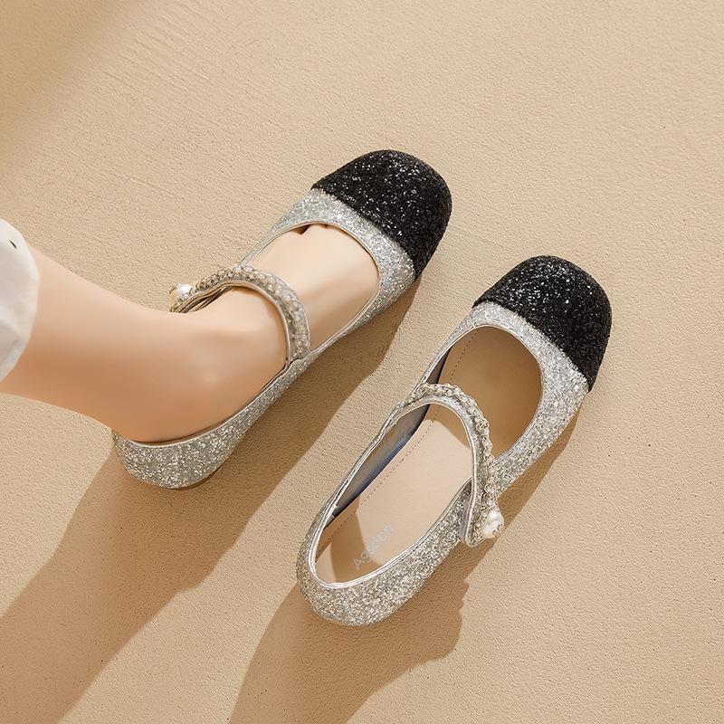 Augustine Mary Jane Shoes Women's 2025 New Summer Evening Wind Temperament Shallow Mouth Single Shoes with Skirt Small Leather Shoes