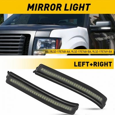 2x White LED Side Mirror Turn Signal Lights Lamp Reflector For 2009-14 Ford F150