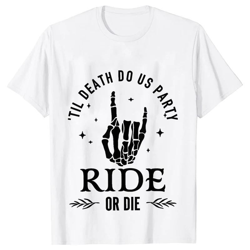 Braut Hochzeit Oberteile Team Braut Stamm T-Shirt Skelett Mittelfinger Grafik Junggesellinnenabschied Shirt