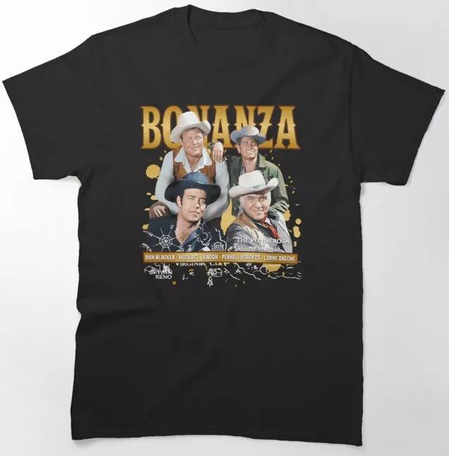 Футболка Сериал Бонанза Лорн Грин Пернелл Робертс Дэн Блоккер Майкл Лэндон Унисекс Футболка M