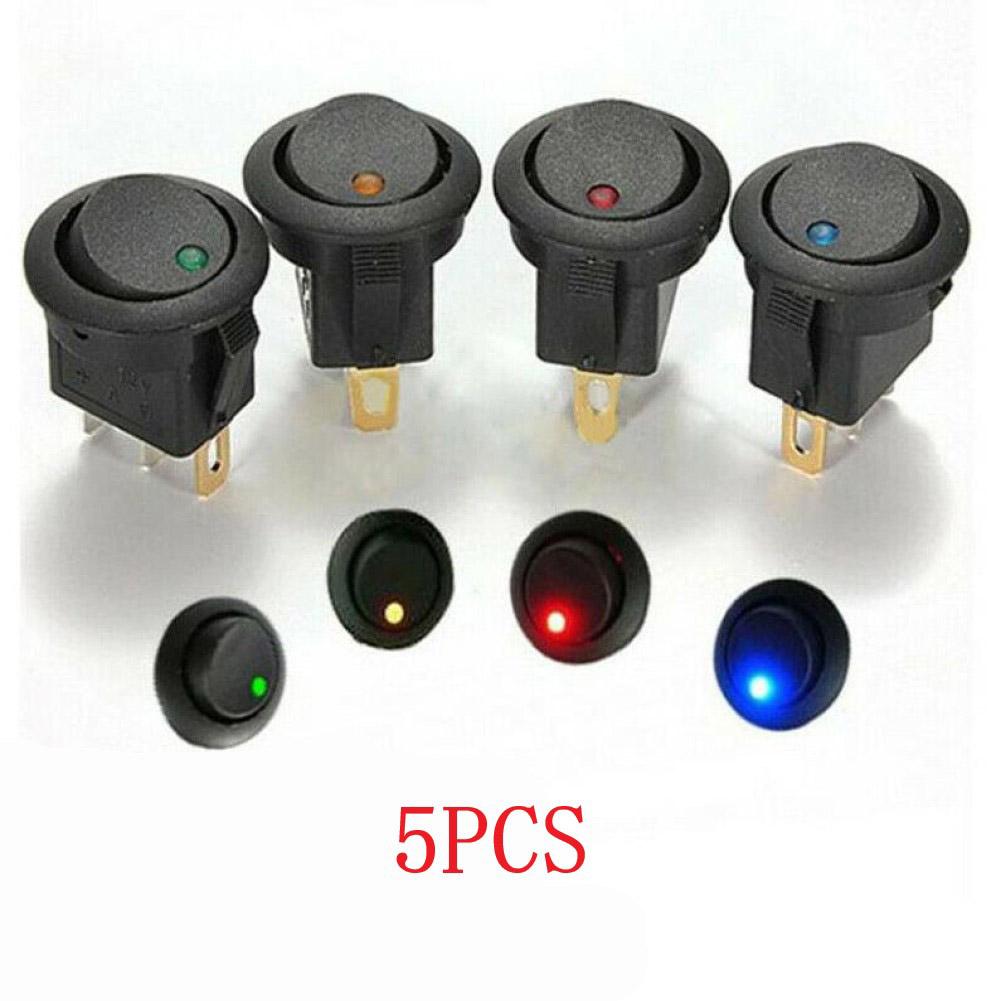 LED Round Switch For Additional Electronics Round Rocker