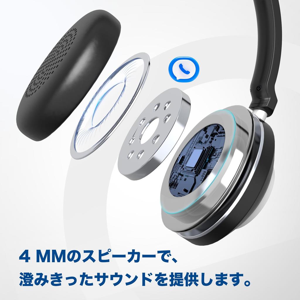 Wantek Wireless Headset Bluetooth Headset with USB Volume Microphone Mute Noise Up to 50 Hours Talk Compatible with Bluetooth Headphones Dongle,