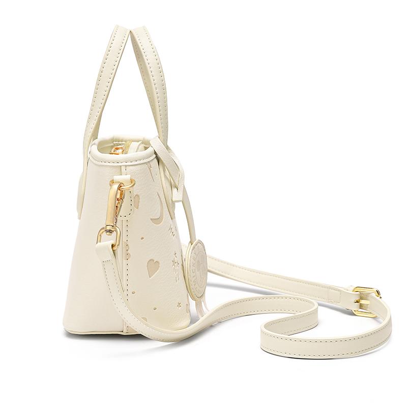 New Disney Mickey PU Crossbody Handbag Women's Pink/Ecru DHF41374-A