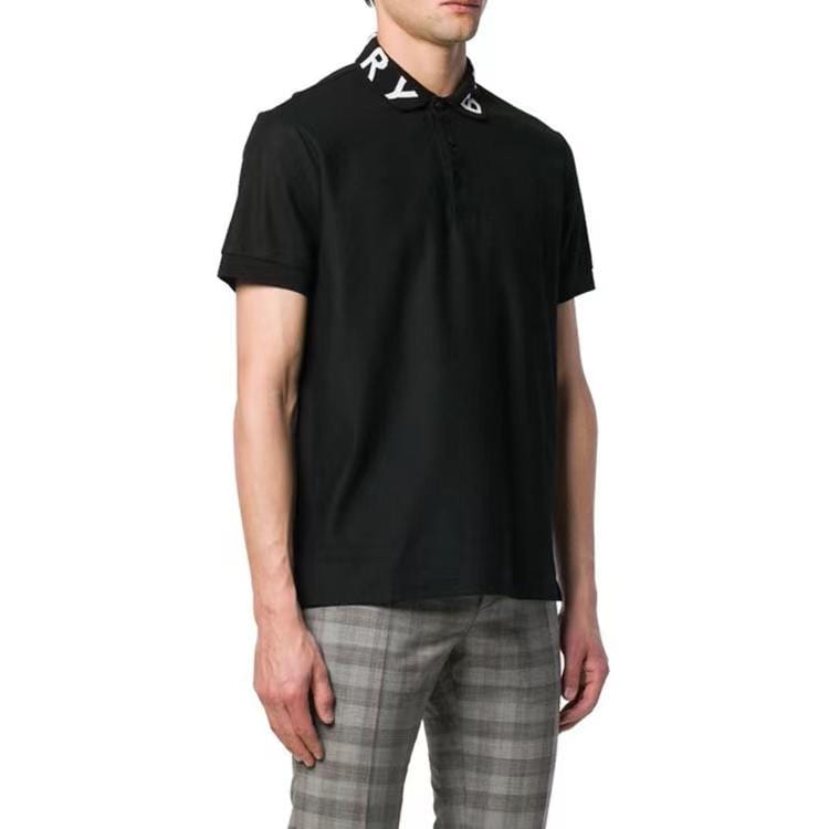 Burberry Men Ryland Collar Logo Polo Black 80134991