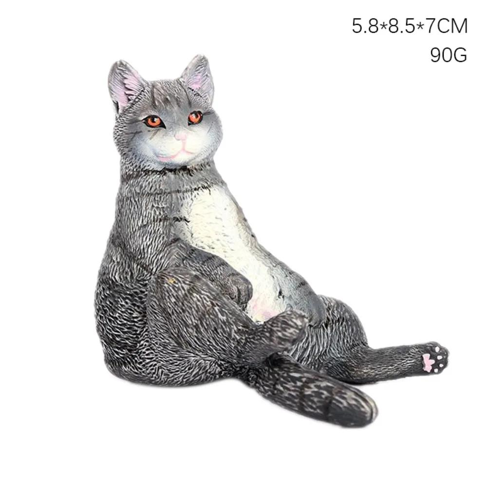 Exquisite PVC Simulation Cat Model Siamese Ragdoll Persian Cat Lifelike Realistic Pet Figurines Simulation Pet Car Decoration