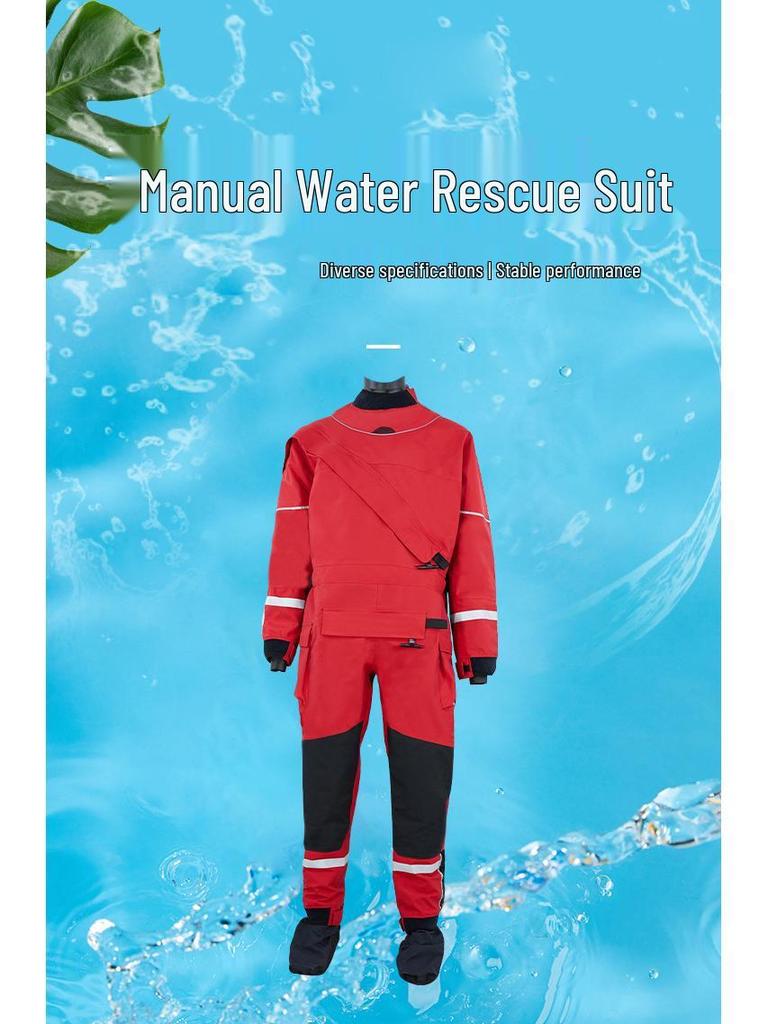 Reflective One-Piece Water Rescue Dry Suit