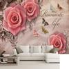 Mural Romantic Rose Flowers 3d Wallpaper Living Room Tv Sofa Wall Mural Home Decor