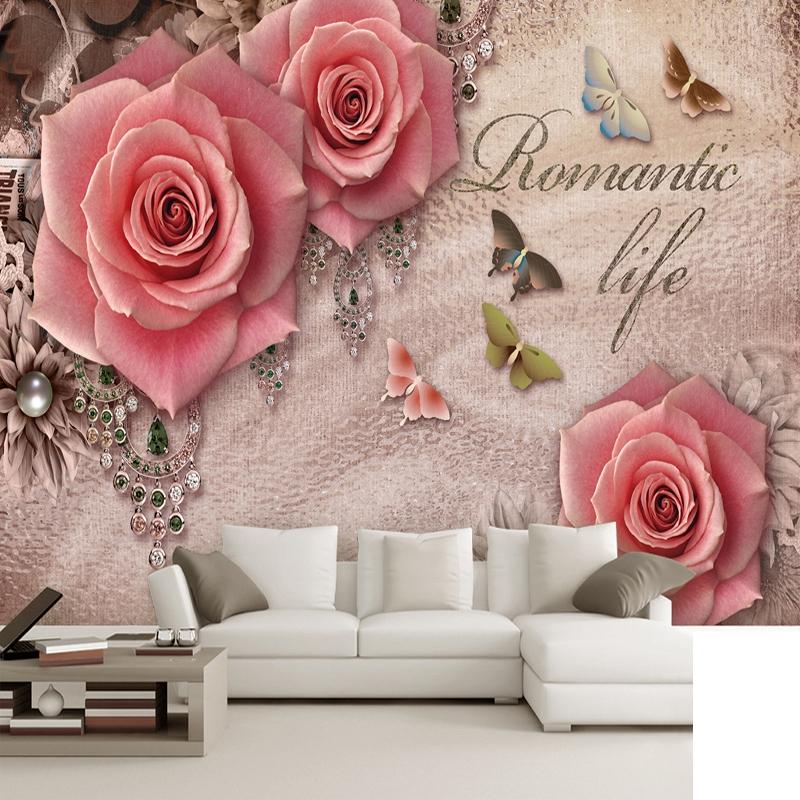 

Mural Romantic Rose Flowers 3d Wallpaper Living Room Tv Sofa Wall Mural Home Decor 200 cm(W) x 140 cm(H)